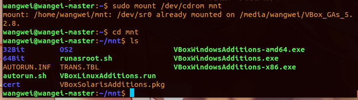 ubuntu-9 - VBox 增强功能 - 共享文件夹