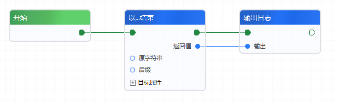 以...结束