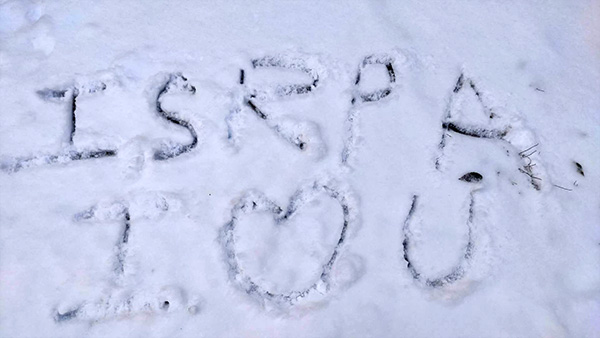 2020 年的第一场雪，送给 ISRPA 的雪地字